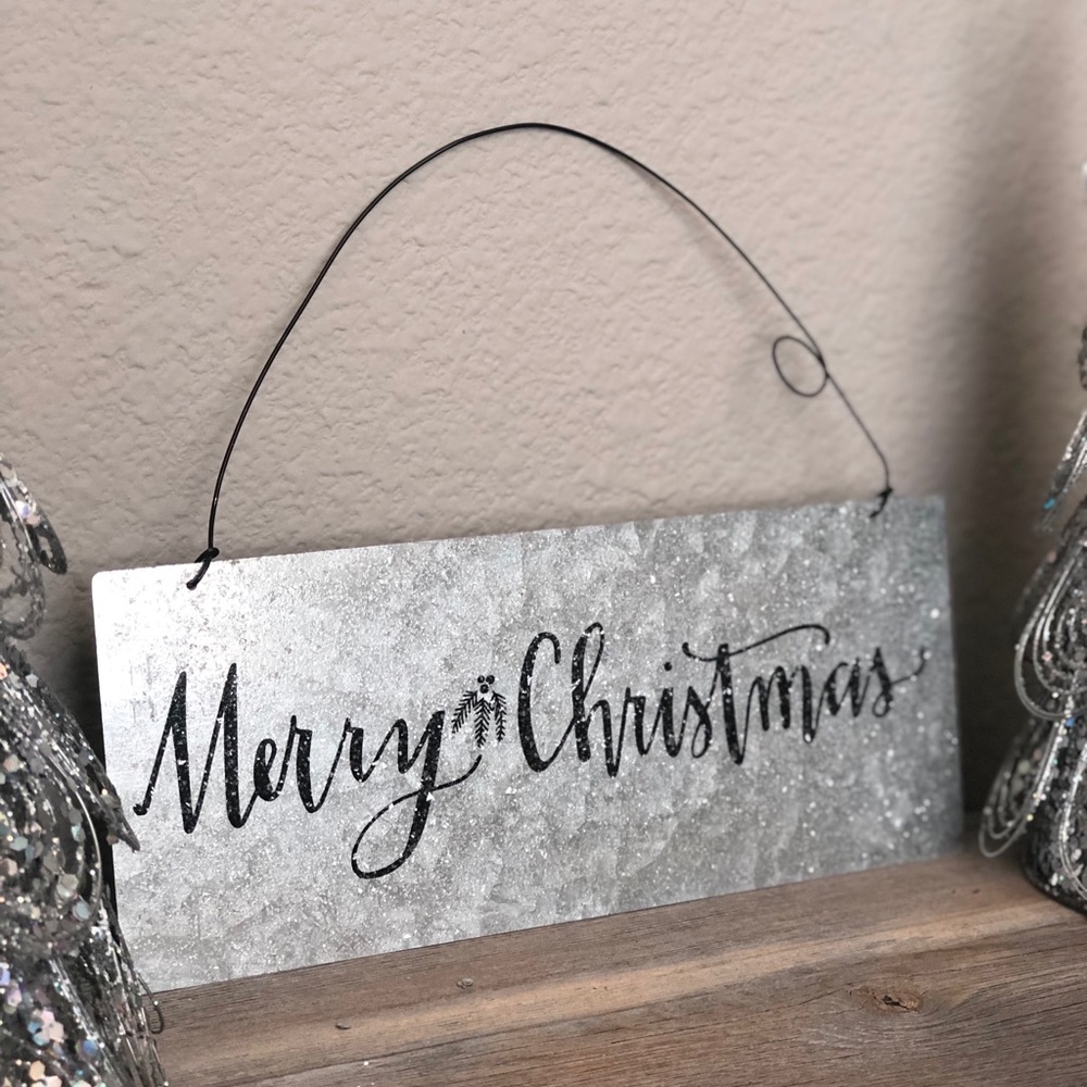 Merry Christmas Galvanized Sign